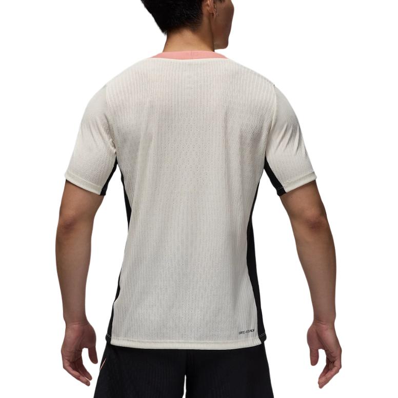 Men's Jordan Sport Dri FITParis Saint Germain Soccer Jersey Men's Ivory/Black/Rusty Pink/Black