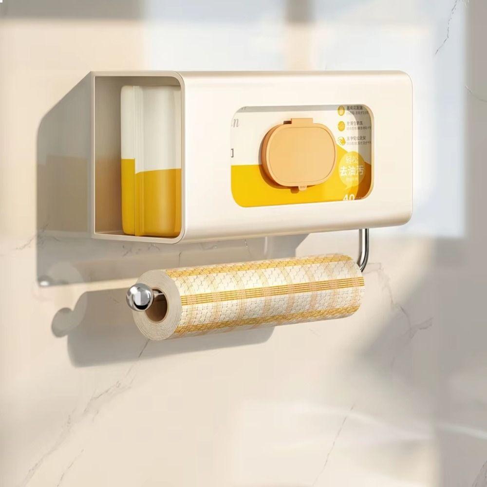 Strong Load Bearing Paper Towel Dispenser Easy Access Wet Wipes Storage Rack  Household