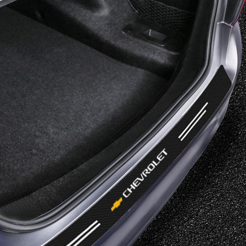 Car Bumper Carbon Fiber Protector Trunk Anti-Scratch Tape Fit For Chevrolet Silverado Impala Malibu Equinox Cruze Camaro Spark
