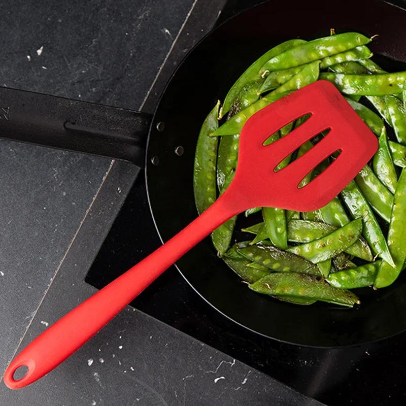 Silikonspatel, antihaftbeschichtet, für die Küche, zum Kochen, Spiegelei, Fisch, Pfannkuchen, Spatel, Schaufel, Turner, Kochutensilien, Küchenwerkzeuge