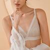 French Summer Ultra-thin Sexy Lace Latex Underwear Female Non-marking Collection of Breast Bra