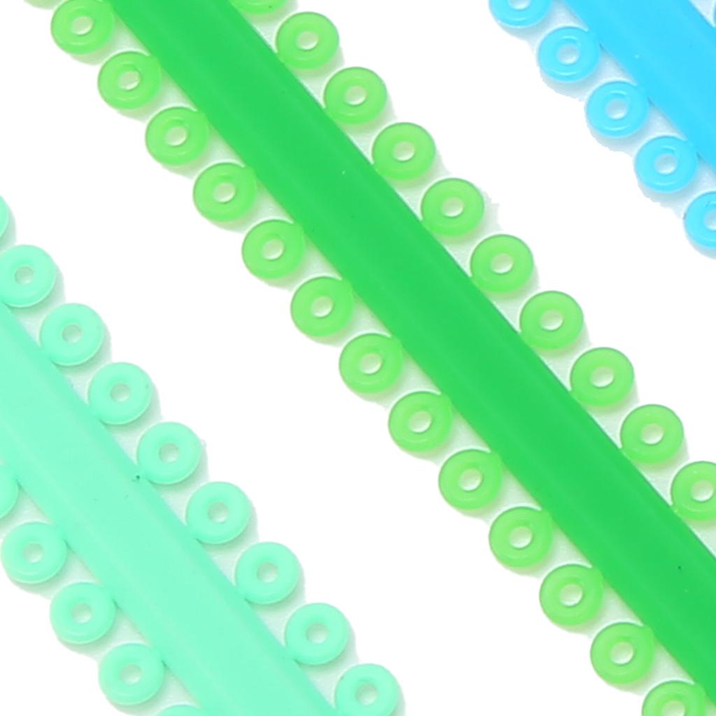 20 Strips Orthodontic Ligature Tie PU Elastic Multi Color Orthodontic Ligature Ring Accessory