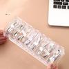 Data Cable Storage Box Transparent Multi Grids Large Capacity Charging Cord Organizer Box with 10 Wire Ties for Drawer
