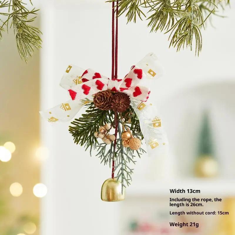 1pc Christmas Ornaments Christmas Bells Garland Pendant Christmas Tree Ornaments Atmosphere Scene Pendant