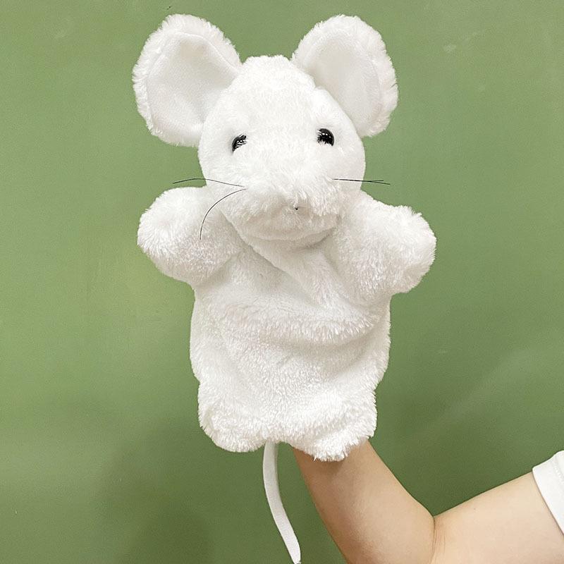 2024 Plush Field Mouse Hand Puppet for Kids - Cartoon Animal Glove for Soothing & Teaching