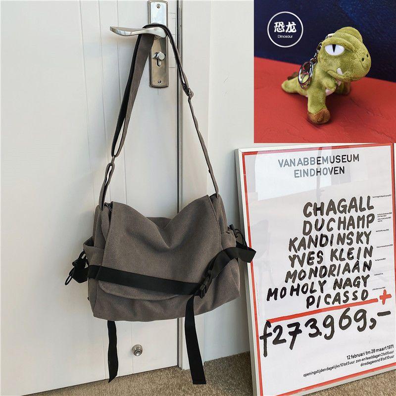 Sac messager en toile pour femmes, sacs à main de grande capacité, sac à bandoulière pour jeunes filles, sacs d'école pour étudiants, sacs à bandoulière tendance pour hommes