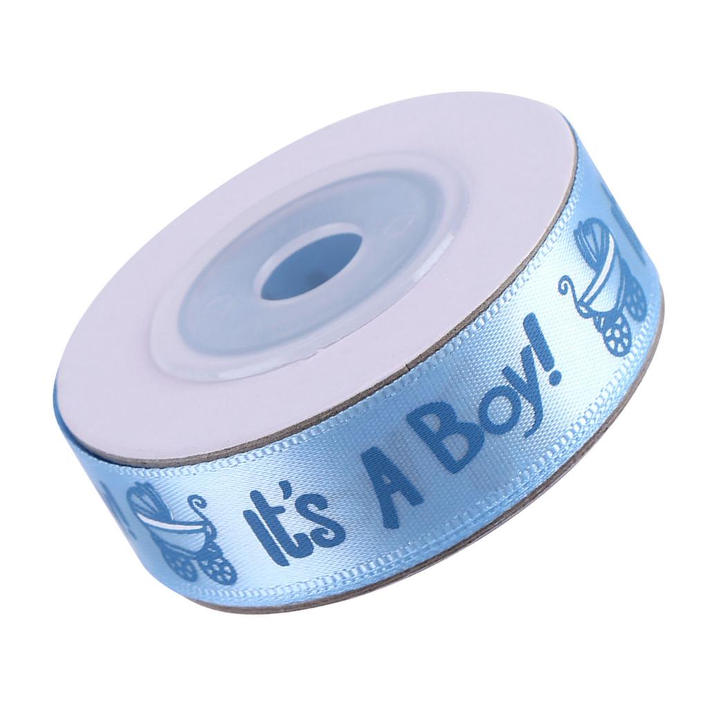 10YardsCelsiusRoll IT IS A BOY Baby Shower Christening Party Favor Gift Stain Ribbon Blue
