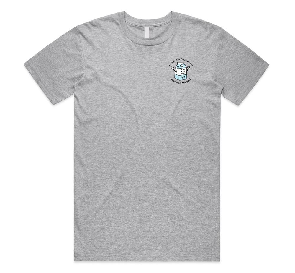 My Oat Milk Frees All The Cows From The Yard T-shirt Tee Funny Vegan Vegetarian