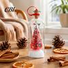 Urlaubs-Andenken Geschenke Aufnehmbare Weihnachtsbaum-Flaschenpost, Sprachaufnahme für Freunde mit Wiedergabe, Glasflaschen-Dekoration mit verschneiter Szene