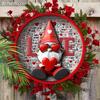 Whimsical Valentine'S Day Round Wooden Sign - Unique Gnome & Love Design, Multifunctional Outdoor Yard Sign for Home, Farm, Garden, Bar, Garage