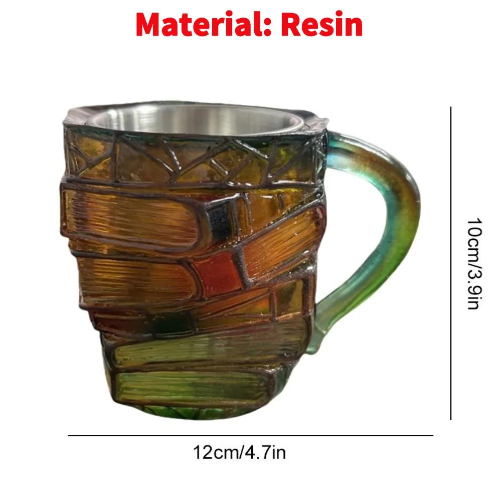 Bemalte Buch Tasse Neuheit 3D Bemalte Bücher Kaffeetasse Kreative Trinktasse Sammlung Geschenke für Literaturliebhaber