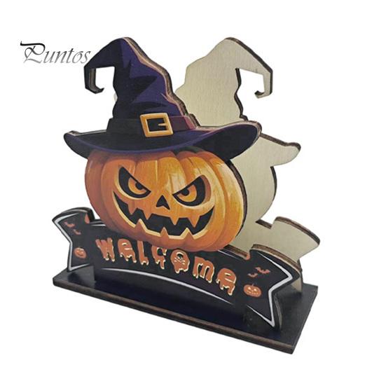 Fall Table Decor Halloween Wooden Napkin Holder, Ghost Pumpkin Decorative Tabletop Tissue Dispenser, Square Storage Box Paper Organizer for