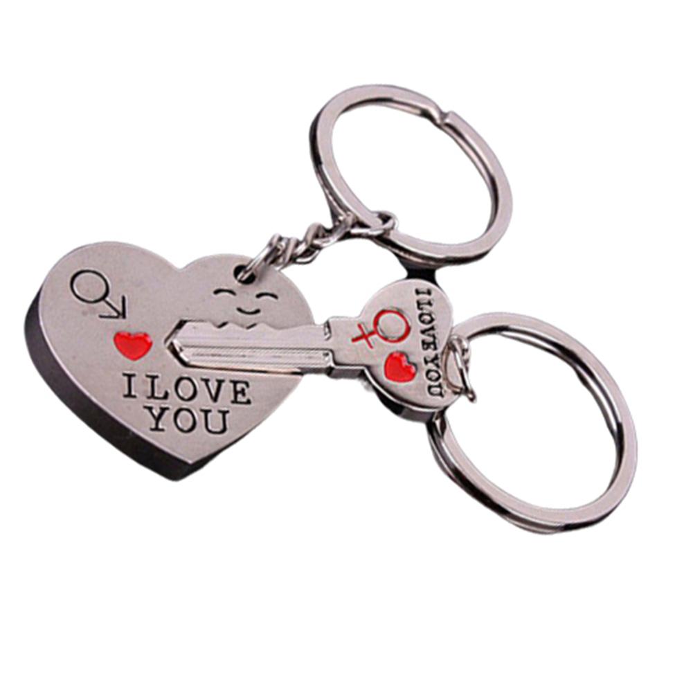 1 Paar Schlüsselanhänger in Herzform für Paare, Schlüsselanhänger, Valentinstagsgeschenke für Liebhaber