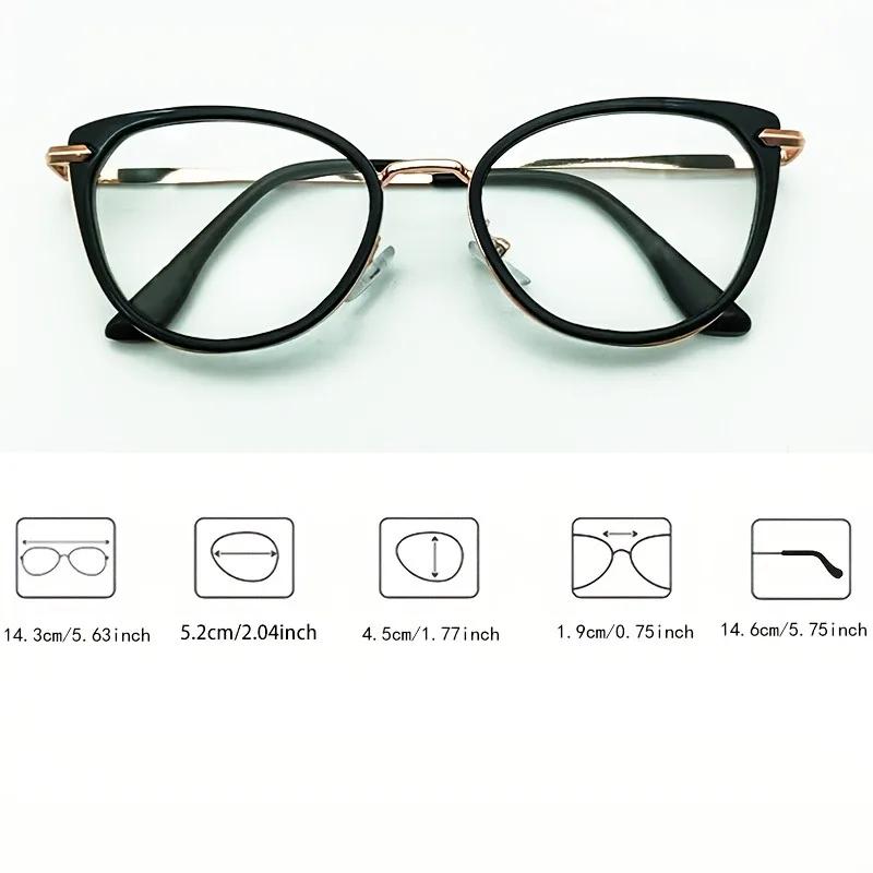 3PCS Korean retro blue light glasses cat eye popular flat light mirror trendy personalized fashion frame