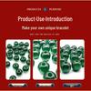 Green Imitation Jade Round Acrylic Beads for DIY Jewelry.