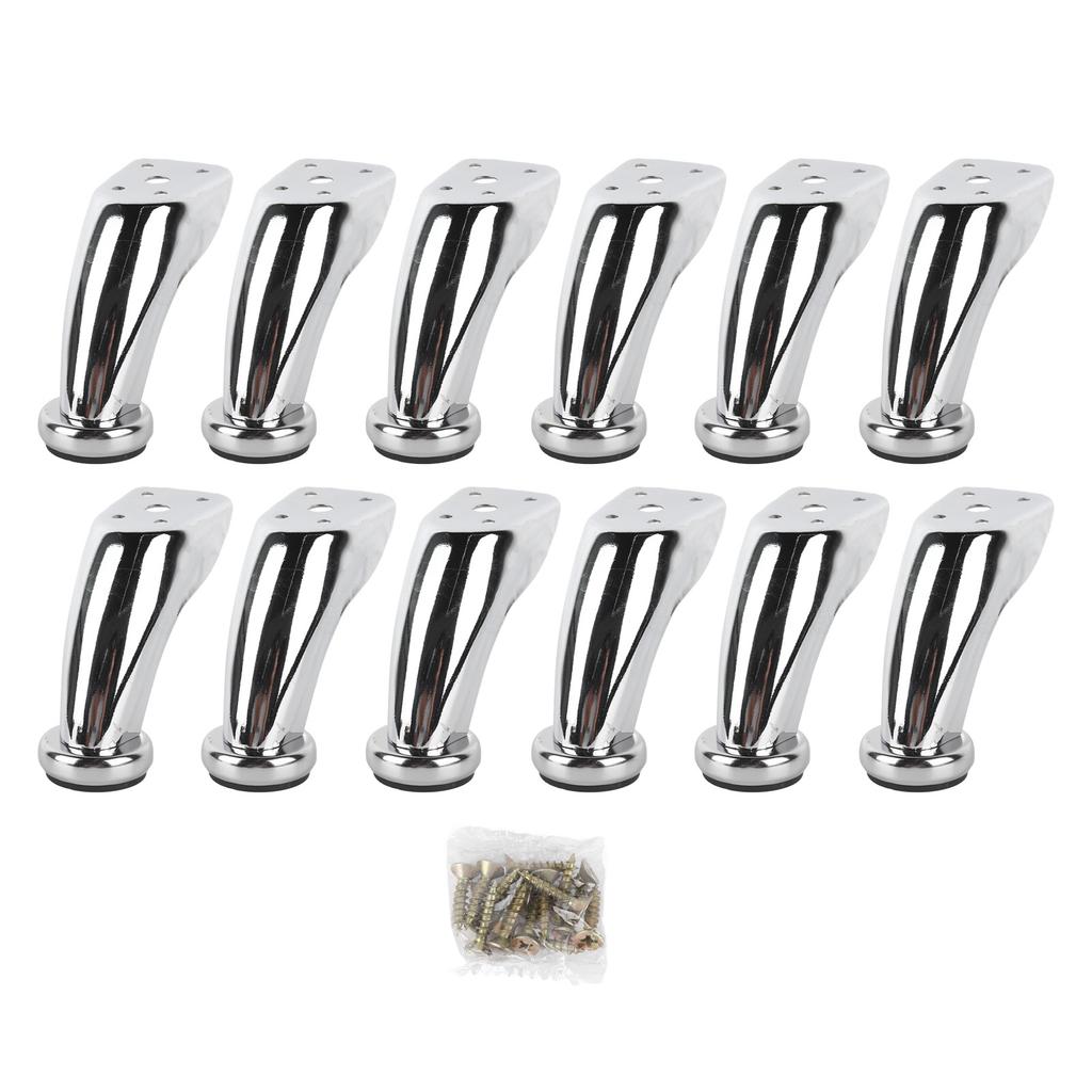12PCS Furniture Legs Iron Electroplating Modern Style Metal Sofa Leg Replacement for Table Chair