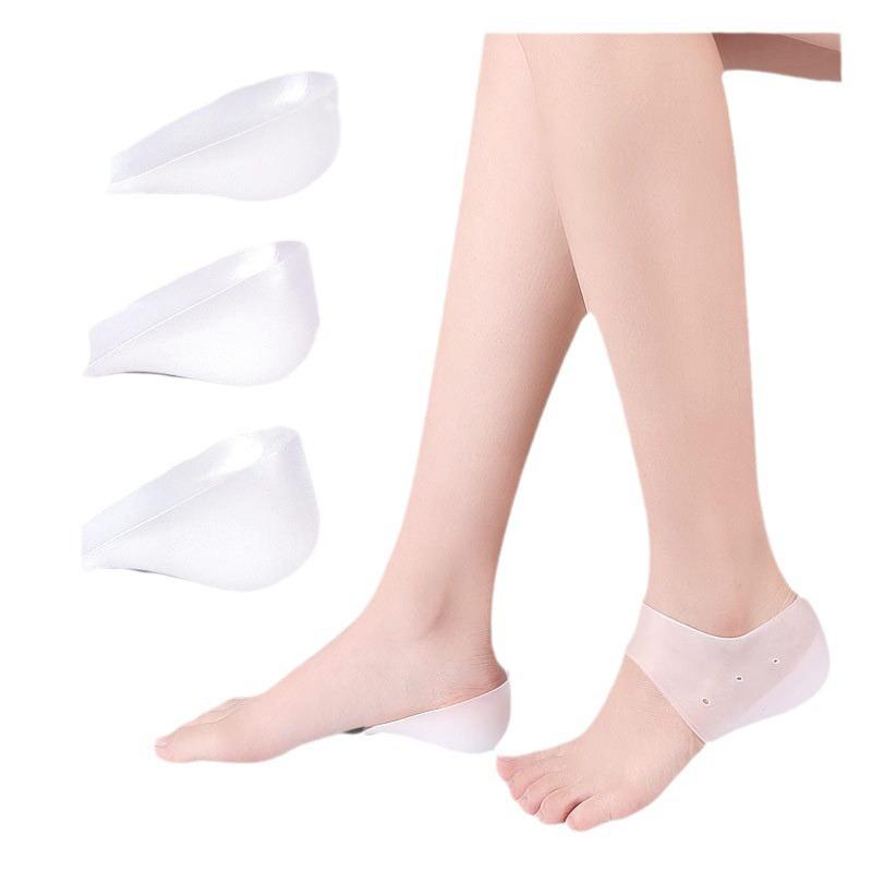 Silicone Invisible Height-Boosting Shock-Absorbing Heel Pads for Socks