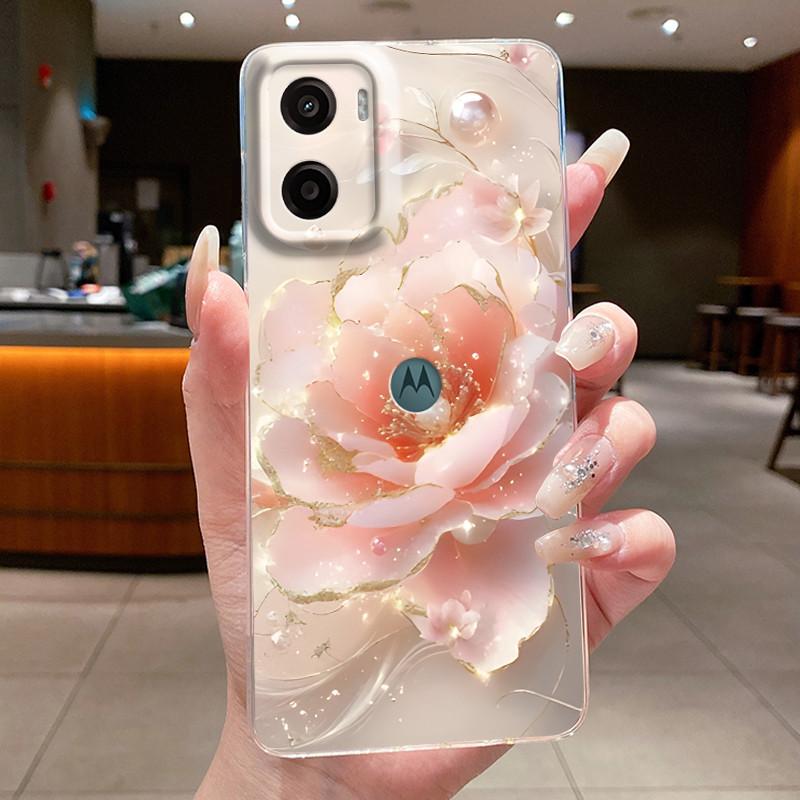 For Motorola Moto G05 E15 Case 2024 Fashion Butterfly Flower Clear Soft Silicone TPU Capa Phone Cover For MotoG05 MotoE15 Fundas