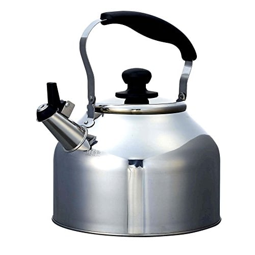 Pearl Metal Whistling Wide-Mouth Kettle, 5.0L, Induction Compatible, Stainless Steel, Daytona Plus, HB-7353