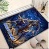1PC Custom Name Cosmic Bull" Theme Floor Mat Ideal for Living Room, Game Rooms, Office, Bedroom,Floor Mat Playful Design