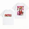 One Piece Monkey D. Luffy 100% Cotton T-Shirt, Summer New Clothing, Casual Short Sleeve Anime Print Tee Unisex