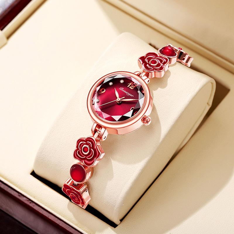 Dai Lanfu Women's Light Uthai Cq407 Fashionable Watch Camellia Bracelet Waterproof Luminous Quartz Watch Luxury Clock Giftwatches For Woman
