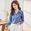 Women's V-Neck Long Sleeve Chiffon Professional Blouse