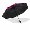 1pc Leopard Heart Automatic Open/Close Umbrella, 8-Rib Sturdy Frame, Umbrella for Travel, Everyday, Formal Events Yy251126001