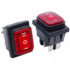 KCD4 Waterproof Sealed Rocker Switch 6Pins Heavy Duty DPDT Momentary 16A 250VAC 12V 220V with Lamp Rocker Switch Power Button