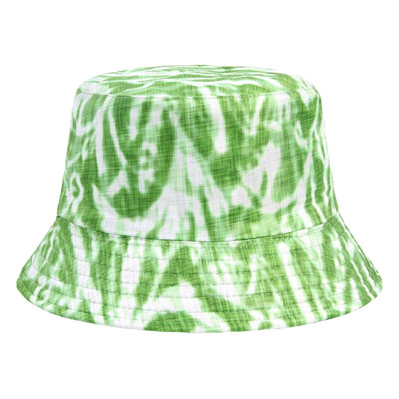 New Summer Women's Sunscreen Breathable Sun Hat Tie-dye Floral Print Bucket Hat Outdoor Sports Casual Fashion Sunshade Basin Cap
