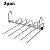 Stainless Steel Folding Pants Hanger – Multi-Layer Magic Clips & Retractable Space-Saving Organizer