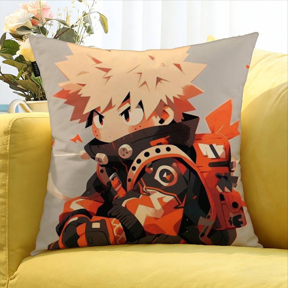 Bakugo AAnime KKatsuki World Various Sizes Square Pillow Case For Car Home Bedchamber Decor