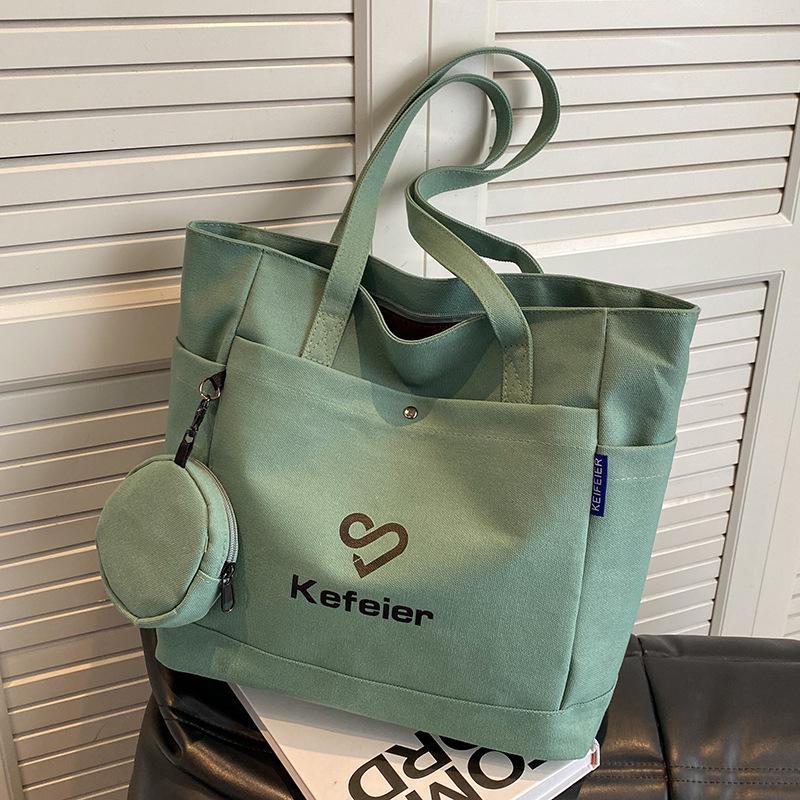 Women's Large Canvas Shoulder Bag - 2023 High-End Commuter Tote for College Students