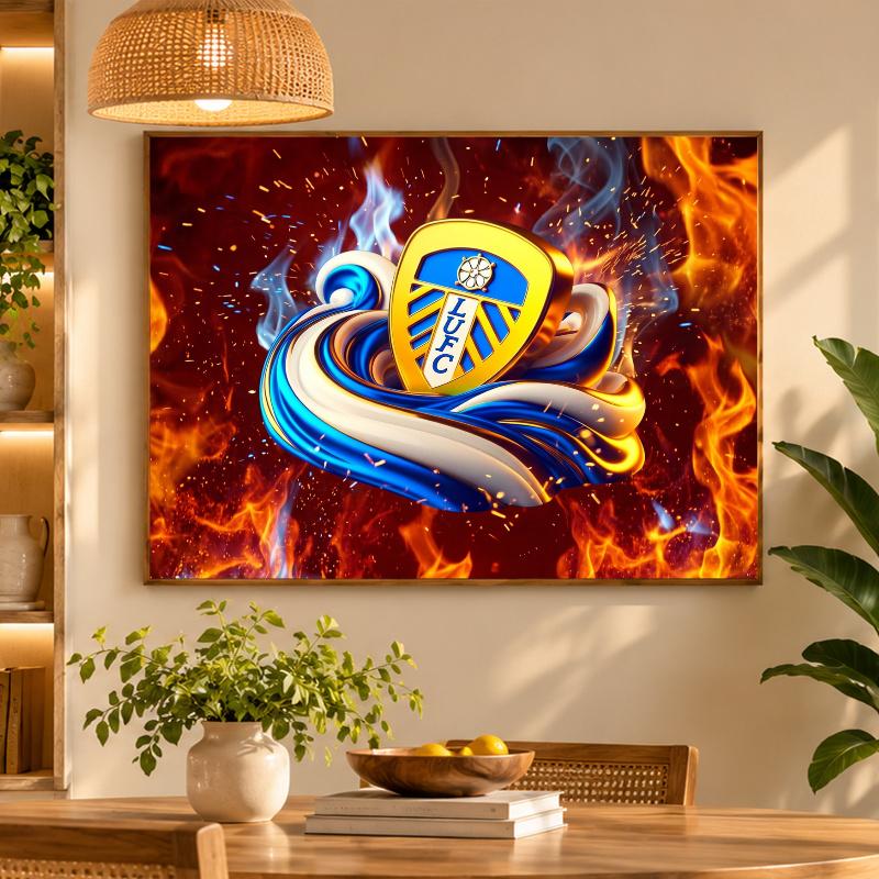 5D Diamond Painting Leeds United Football DIY Full Drill Diamond Art Kit Home Decoration