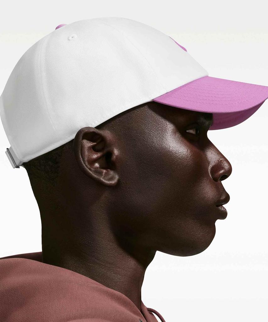 Nike Club Unstructured Futura Wash Cap - White:Light Magenta / Fb5368-103