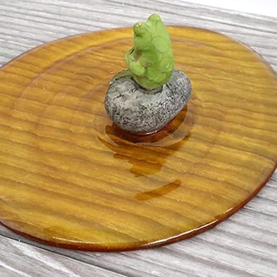 A Cute Figurine with a Frog Sitting On the Water 14 X 13 X 5 Cm Acrylic Cute To Display On the Bay Window or Shelf of a Can Also Be Used As an Small