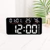 Modern Digital Wall Clock With Led Display And Temperature For Living Room Decor