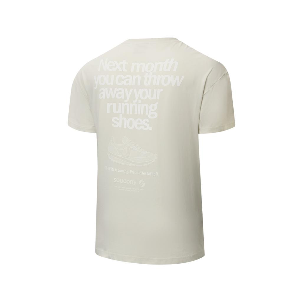 Saucony Natural Echo Fashion Comfortable Versatile Short Sleeve T-Shirt Unisex Tops Off-White SA3259ST42O-WT048