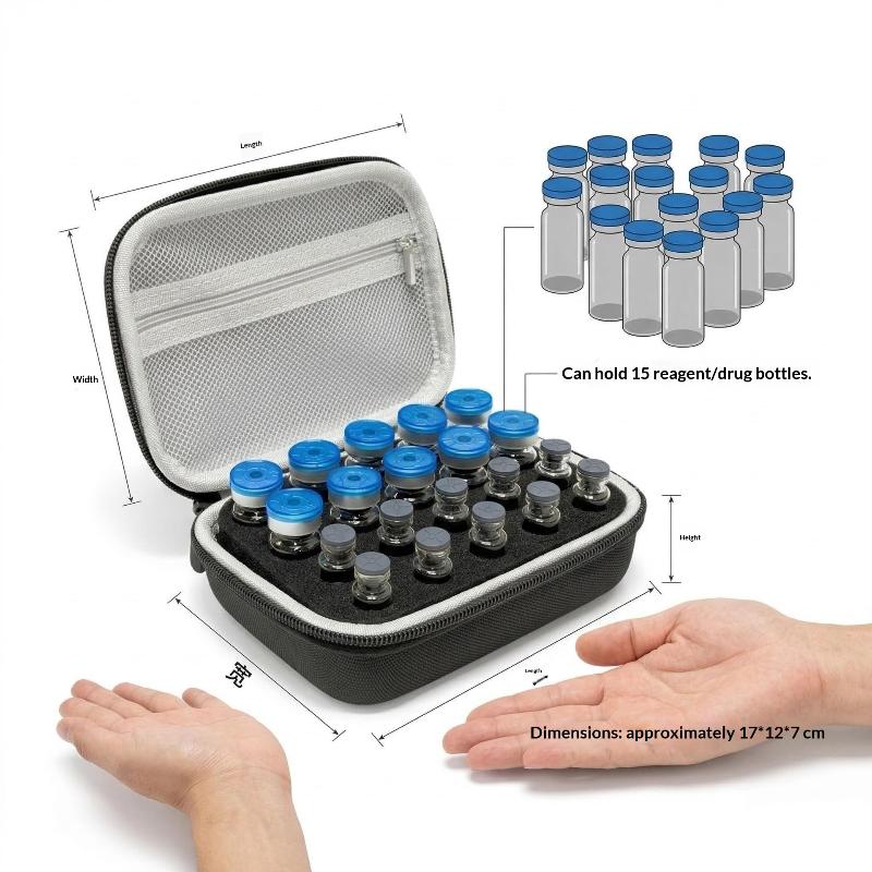 3Ml/10Ml Insulin Vial Storage Case 9/10/15/30 Slots Dust-Proof Insulin Vial Protector Wear-Resistant Shockproof