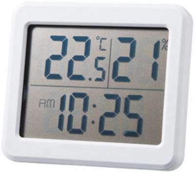 Digital Clock with Thermometer and Simple Easy To Read Large Heatstroke 7 X 8 Cm Hygrometer, Design, Numbers, Magnetic, Refrigerator/Wall