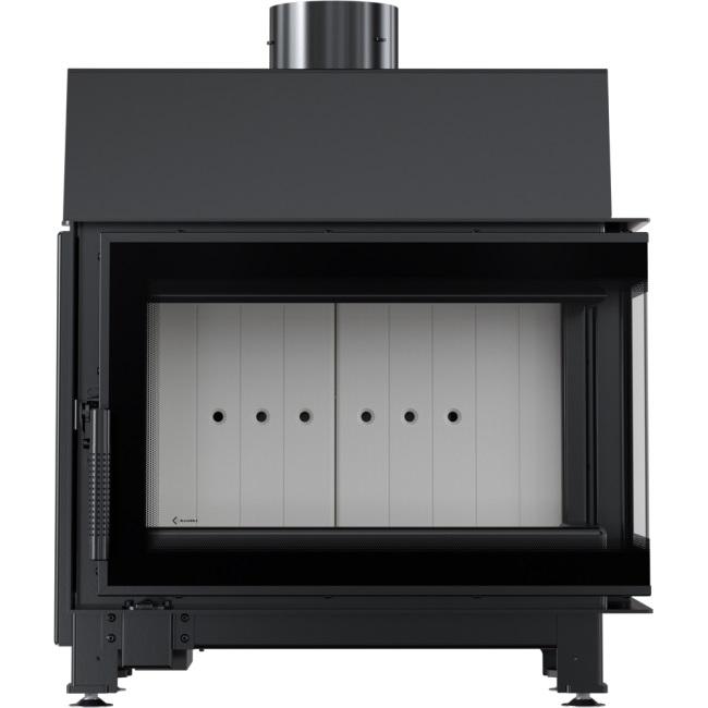 Steel fireplace with closing KRATKI SIMPLE right 6 kW