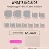 24x Bow False Toe Nails Full Cover False Toenails French Tip False Toenails