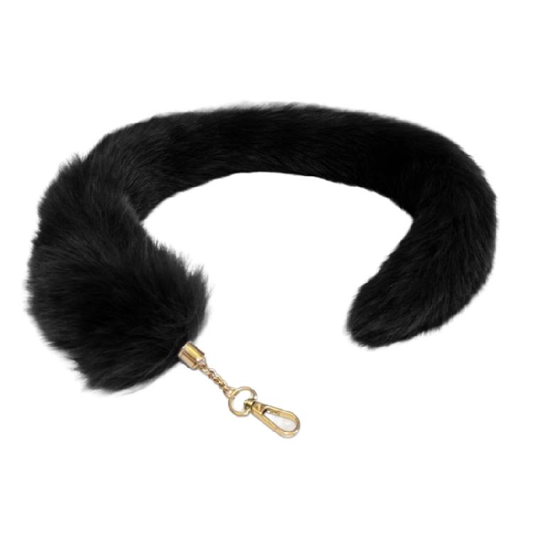 

Stylish Animal Tails Furry Keyring Pendant for Purse Backpack Personalize Decor 1 чёрный
