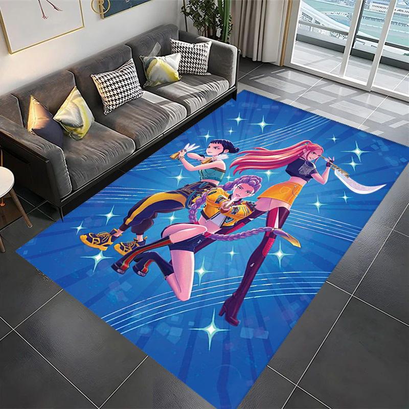 Dynamic Warriors: Action Adventure carpet Doormat Suitable for all seasons Art Office chair cushion Protective pad