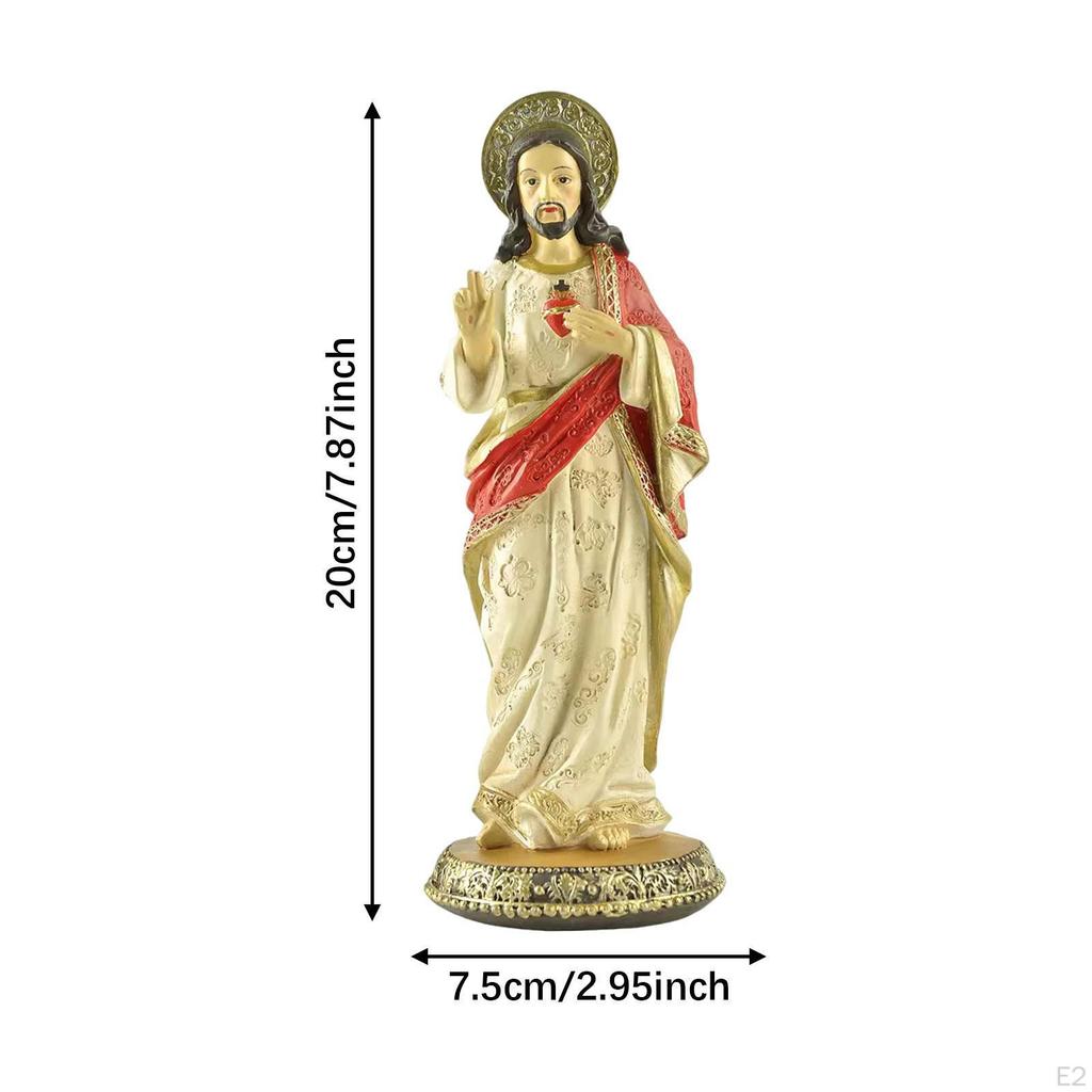 Jesus Statue,Collectible Sculpture Home Decor Collection Resin Figurine Religious Gift for Fireplace