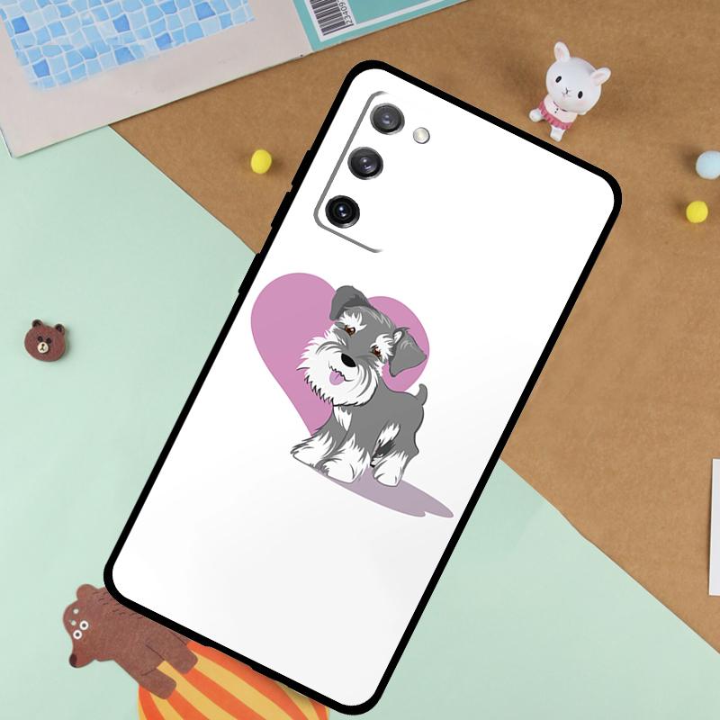 Schnauzer Puppy Dog Soft Case For Samsung Galaxy S25 Ultra S9 S10 S20 FE S21 S22 S23 Plus S24 Ultra Funda Cover