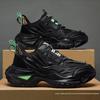 Men's 2025 New Autumn Breathable Running Shoes - Stylish Black Sports Casual with Height Increase