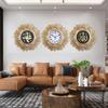 Modern Living Room Home Decoration Wall Clock Set Southeast Asia Creative Frame Hollow Clock Font Clear Quartz Clock