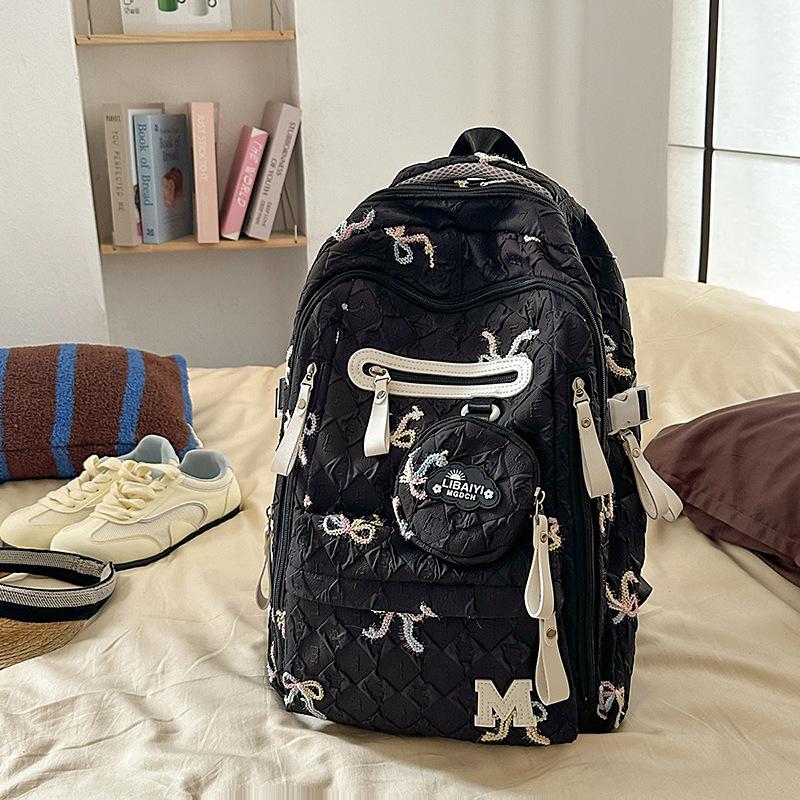 Schoolbag1011 Fashionable New Schoolbag Female Student Korean Version Junior High School Backpack Cute Large Capacity High Value Backpack