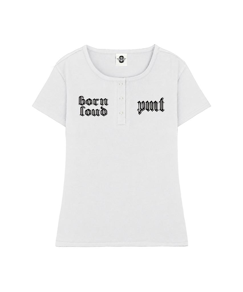 PRIMATE Born U-Neck Slim Fit Button T-Shirt 3 Colors
